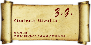 Zierhuth Gizella névjegykártya
