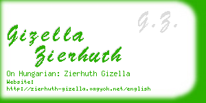gizella zierhuth business card